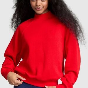 Pink vs ivy mock neck Red Women's Sweater